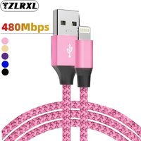 Tzlrxl 1/2/3M USB to Lightning Cable For iPhone 14 13 12 Pro Max X XS XR iPad Fast Charging Charger Date Cable Wire Cord