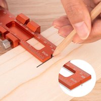 Metal Carpenter Square Angle Measuring Tool Precision T Square With Sliding Stop Imperial Metric Dual Scale Woodworking Marking