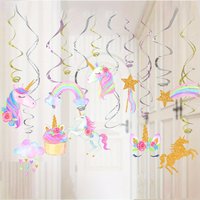 Magical Unicorn Swirl Decorations - Perfect For Birthday Parties, Weddings & More - Durable Plastic Princess Theme Party Supplie