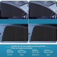 Summer Universal Car Sun Shade, Retractable Side Window Curtain, UV Protection & Privacy, Automatic Retractable Curtains for car