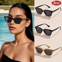 AliExpress Julyrays Cycling 1/3pcs Vintage Small Cat Eye Sunglasses Women Luxury Square Designer Sun Glasses Famale Outdoor Leisure UV400 Glasses