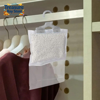 1/5/10PCS Reusable Moisture Absorber Bags Empty Bag With Hook Hanging Dehumidifier Bags For Room Wardrobe, Bathroom, Basement