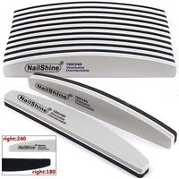 5pcs Sponge Block Nail File 180/240 Gray/Black Boat Nail Buffer Gel Polish Lime a Ongle Sanding Buffer Manicure Tools Supplier