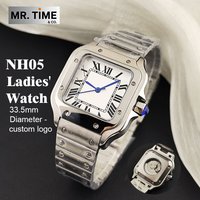 Fashion NH05 Ladies Automatic Watch 2026 Roman Digital Display Stainless Steel Customizable Logo Suitable for NH05 Model
