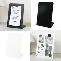 Metal Magnetic Blackboard Vertical Badge Notes Storage Desktop Message Board DIY Design Storage Display Board