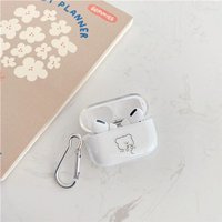 Cartoon Cute Bear Earphones Case For Apple Airpods 4 3 2Shockproof Cover For AirPods 4 Pro Pro2 Bluetooth Transparent Cases Bags