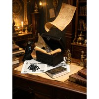 Miniature Magic Treasure Chest Scene Decorations, Magic Academy Style, Suitable for Dioramas, Model House Dollhouse Setup, 1/6, 1/12 Dollhouse, Photography Props, Micro-Landscape Decorations,
