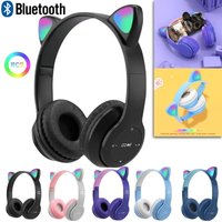P47M Wireless Bluetooth Headset Gamer Cat LED Light Waterproof Noise Cancelling Earbuds Wireless Headphones Bluetooth Earphones