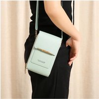Women Luxury Crossbody Bag Soft Leather Touch Screen Phone Wallet Shoulder Messenger Bag