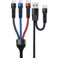 6 in 1 Multi Charging Cable, USB C to Type-C, Micro lighting , Mini USB Charging Cord for iphone xiaomi huawei samsung