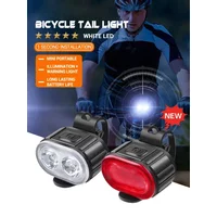 AliExpress NONE Front Rear Bike Lights Rechargeable Bicycle Cycling USB Flashlight for Bicycle Lighting Front/Rear/Set Bike Lantern Accessories