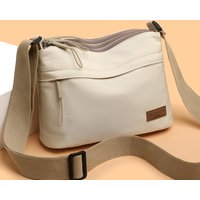 Women's Large Capacity Nylon Crossbody Bag -3 Main Pockets Spacious Shoulder Purse for Shopping & Daily Use