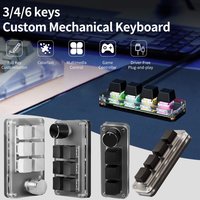 Mini Macro Mechanical Keyboard 3/4/6 Keys USB RGB Gaming Custom Programming Portable Keypad Hot Swap Switch for Photoshop Music