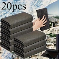 20pcs Magic Glass Cleaning Cloth - Thick Microfiber Towel, Streak-Free & Lint-Free for Windows, Mirrors, Car, Kitchen & Bathroom