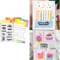 2025 New Sweet Happy Birthday Sentiments Clear Stamps And Cutting Dies For DIY Photo Greeting Card Making Crafts Scrapbookingand