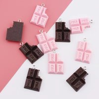 10Pcs 18*28mm Cute Chocolate Resin Accessories Charms Pendants Handmade Jewelry DIY Earring Necklace Keychain