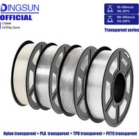 Transparent 3D filament series, 1.75mm, high-speed printing, tough and durable, suitable for DIY, creative projects and home déc