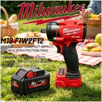 M18 FUEL FIW212 Milwaukee 1/2 Inch Impact Wrench Bare Unit Perfect For Tire Shop Auto Repair And Metal Frame Installation Work