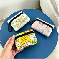 Cartoon S-Sumikko Kawaii G-Gurashi Wear-Resistant Oxford Cloth Coin Purse Portable Backpack Hanging Card Storage Bag