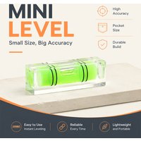 Small Square Two-Bubble Level Gauge Pocket Double-Line Spirit Tool for Woodworking Carving Alignment Measurement