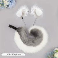 2026Plush Dog Ears Headbands Tail Furry Animal Ears Headwear Tails Kawaii Hair Hoop for Halloween Cosplay Headpiece Fursuit
