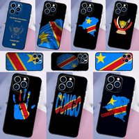 Democratic Republic of Congo Flag Case For iPhone 16 15 14 Pro 11 12 13 Pro Max XS X XR Plus 12 13 Mini Soft Cover