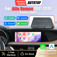 Bezprzewodowy adapter interfejsu CarPlay i Android Auto do Alfa Romeo Stelvio Giulia 2017 2018 2019, moduł Mirror Link, Airplay, BT, GPS, nawigacja.