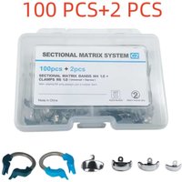 Dental Sectional Matrix System with Contoured Bands, NITI Clamp Rings, and Metallic Matrices for Dental Restoration Procedures