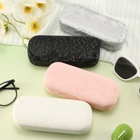 1pc Snake Skin Pattern Hard Shell Sunglasses Case PU Leather Eyeglass Box with Protective Lining for Men Women Eyewear Accessori