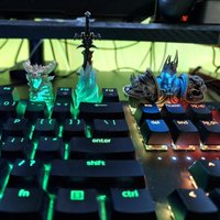 LOBO Anime Keycap World of Warcraft Lich King Sindagosa Frost Dragon Custom Keycaps for Mechanical Keyboards Caps Figure PC Gift