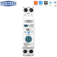 TUYA 63A TOMZN 1P+N WIFI Smart Switch Energy Meter Metering Circuit Breaker voltage current leakage protection Relay MCB