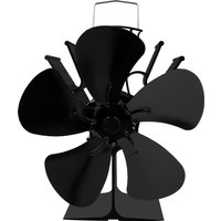5-Blade Heat Powered Stove Fan Quiet Environmental Fan Heater Tool Efficient Heat Distribution Wood Log Burner Fireplace