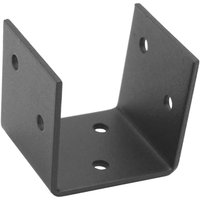 1/4PCS Black U Shaped Metal Bracket, Wind Resistant Tie for 2x4 and 2x6 Lumber, Ceiling Joist, Wooden Frame and DIY Structure