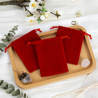 5Pcs Velvet Jewelry Package Bag Drawstring Reusable Jewelry Pouch Portable Storage Bag for Travel Wedding Birthday Gift Giving