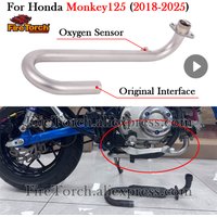 AliExpress NONE Slip On For Honda Monkey 125 Monkey125 2018 - 2024 2025 Motorcycle Exhaust Modify Muffler Bike Tube Escape Moto Front Link Pipe