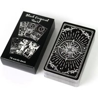 Black and White Rider Tarot Deck 78 Pcs Tarot Cards for Beginners Rider-waite Tarot System Pocket Size