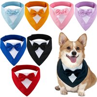 Adjustable Formal Dog Bow Tie Bandana Cute Pet Triangle Bib Scarf for Dogs And Cats Wedding Birthday Party Pet Costume Accessory