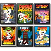 Iconic D-Danger MouseS Poster Personalized Custom PP Poster Thickened Wall Art Sticker for Home Decoration