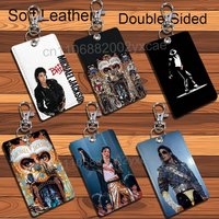 MJ Road to Stardom Michael Jackson Card Holder Keychain Key Ring Door Lock Access Protective Case For Security Gift