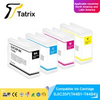 SJIC35P Compatible Ink Cartridge T44B1 T44B2 T44B3 T44B4 For Epson ColorWorks CW-6000Au CW-6000Pu CW-6500Au CW-6500Pu Printer
