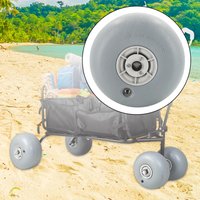 Heavy Duty Balloon Tire Inflatable Wheel for Sand Beach Cart Dinghy Trolley Fishing Kayak Accessories