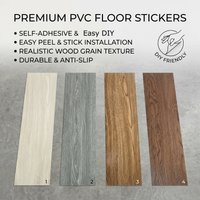 0.1mm Thick PVC Wood Grain Floor Stickers 36Pcs 91.4*15.2CM Peel And Stick Vinyl Floor Boards Wear-resistant Decor Used As Floor Skirting Line For Bedroom Living Room