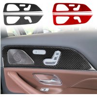 For Mercedes-Benz GLE W167 2019-2024 Rear Door Seat Adjustment Decorative Trim Soft Carbon Fiber Car Internal Accessories