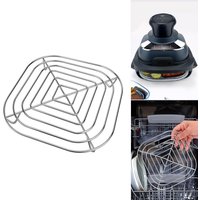 Replacement Cooking Rack for Crispi Air Fryer FN101 Made of 304 Stainless Steel 20x20x2cm Frying Basket Silver Finish