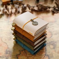 Handmade Vintage Traveler Booklet Mini Edition MINI Loose-leaf Notebook Top Layer Cowhide Pocket Diary Book Notebook