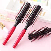 Professional Plastic Round Brush Quiff Roller Curly Hair Comb Hairstyle Massager Hairbrush Dressing Salon Barber Comb New Spiral