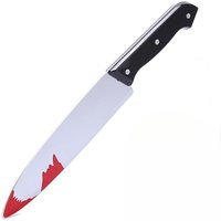 Photography Props Halloween Props Bloody Sharp Knife Blow Fruit Knife Plastic Simulation Bloody Knife Carnival Horror Props