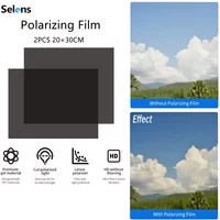 Selens 20x30cm Polarizing Film Sheets Photography Adhesive Polarizer LCD Screen Educational Physics Linear Polarizing Filter