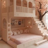 Simple Guard Rails Kids Beds Double Decker Safety Custom Design Children Beds Princess Modern Camas Infantiles Furniture Home