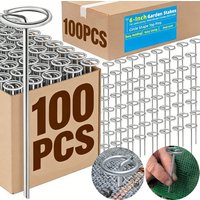 1-100pcs G-type Garden Staples Metal Fence Tubing Stakes for Outdoor Garden Holding Lawns Barrier Ground Nails Landscape Spikes
